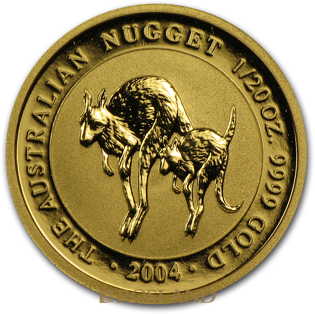 1/20 Unze Goldnugget Australien Känguru 2004
