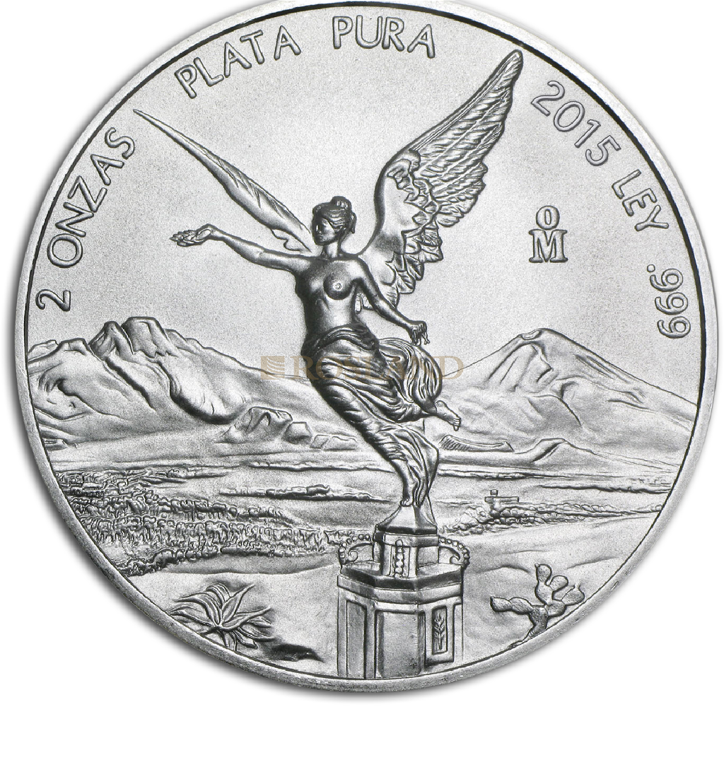 2 Unzen Silbermünze Mexican Libertad 2015