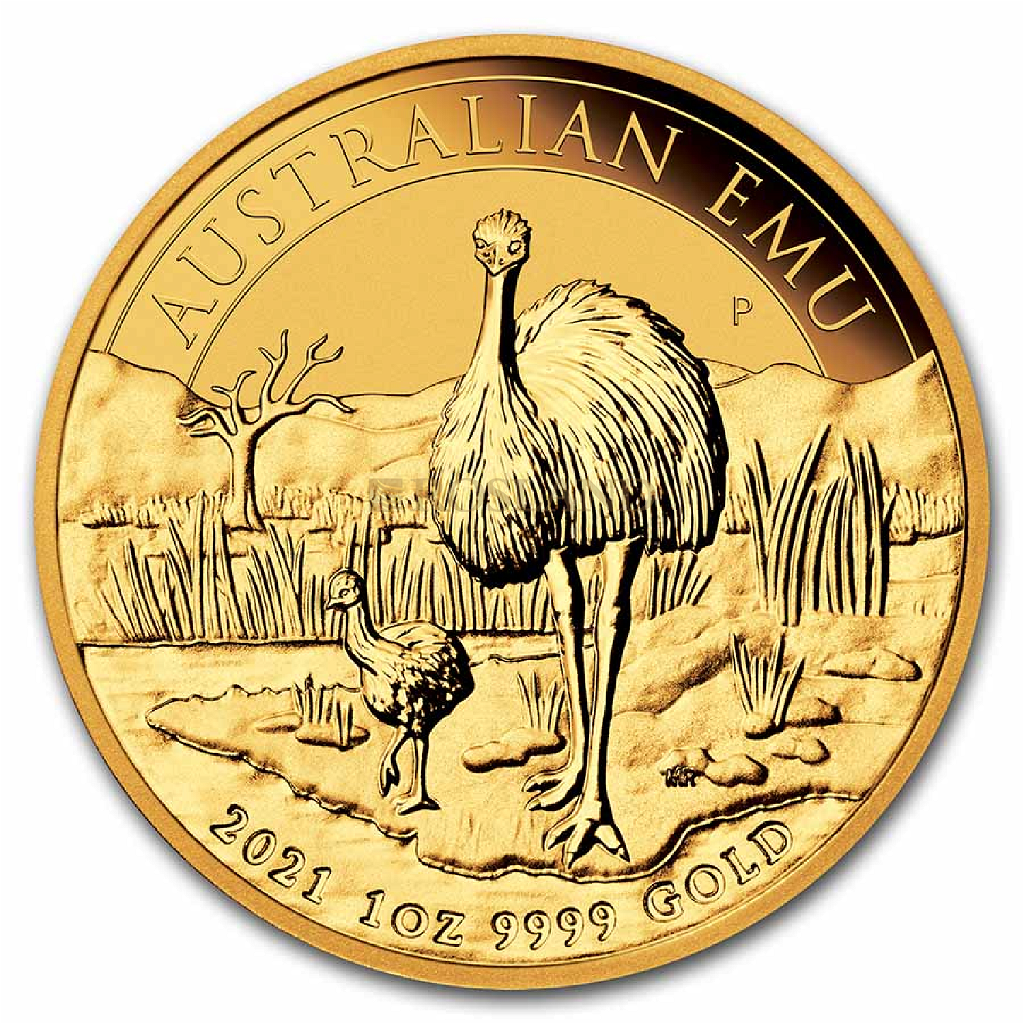 1 Unze Goldmünze Australien Emu 2021