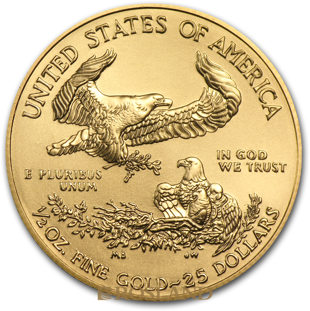 1/2 Unze Goldmünze American Eagle 2017