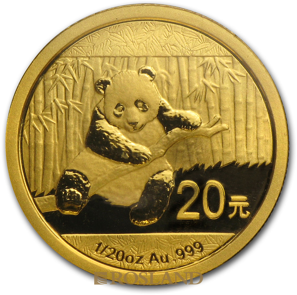 1/20 Unze Goldmünze China Panda 2014