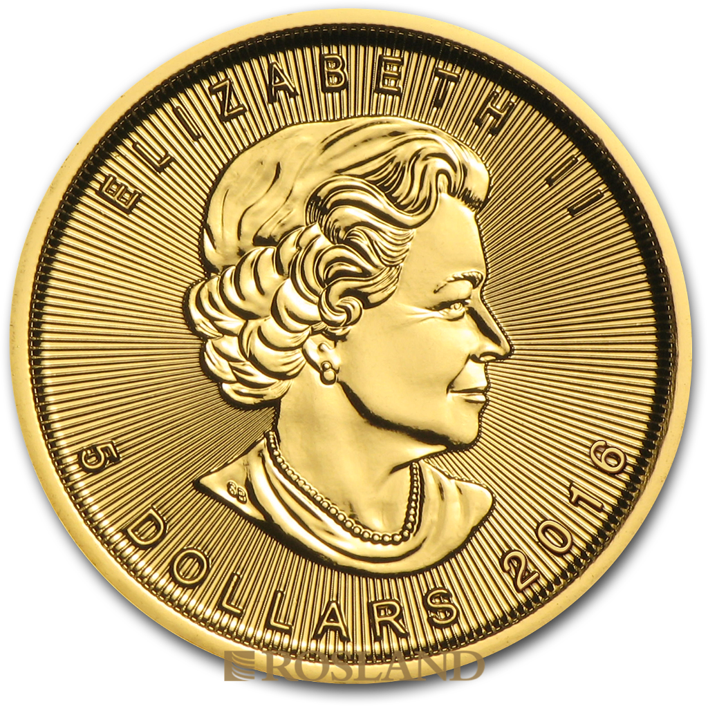 1/10 Unze Goldmünze Kanada Maple Leaf 2016