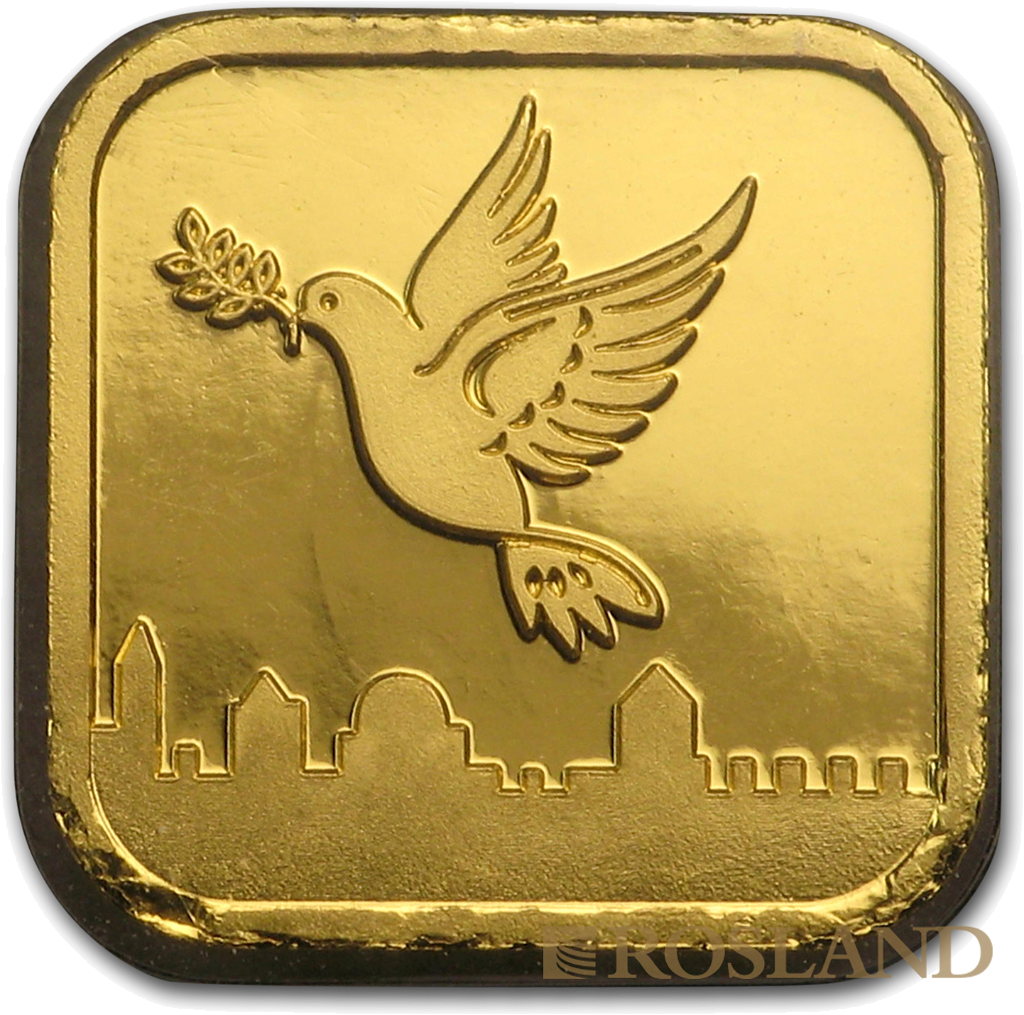 10x1 Gramm Goldbarren Heraeus Argor HLM Dove of Peace (.9999, Goldring)