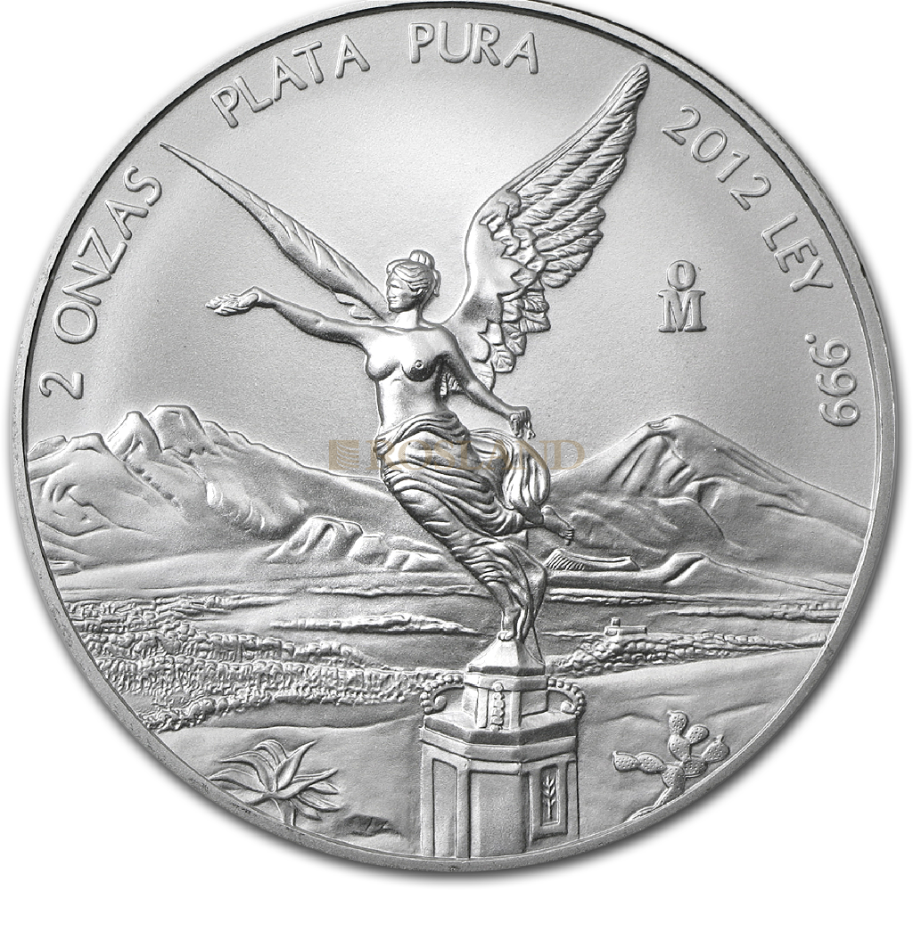 2 Unzen Silbermünze Mexican Libertad 2012