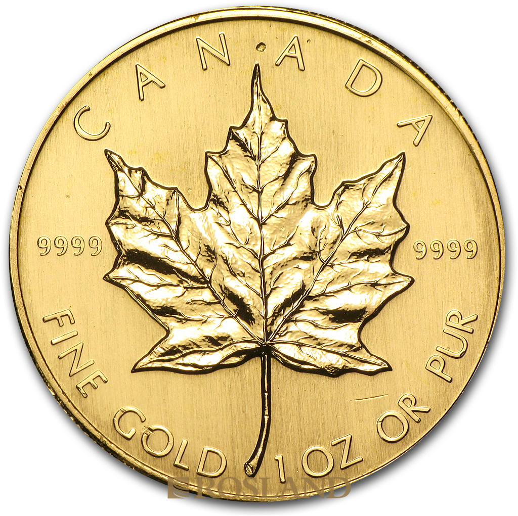 1 Unze Goldmünze Kanada Maple Leaf 1983