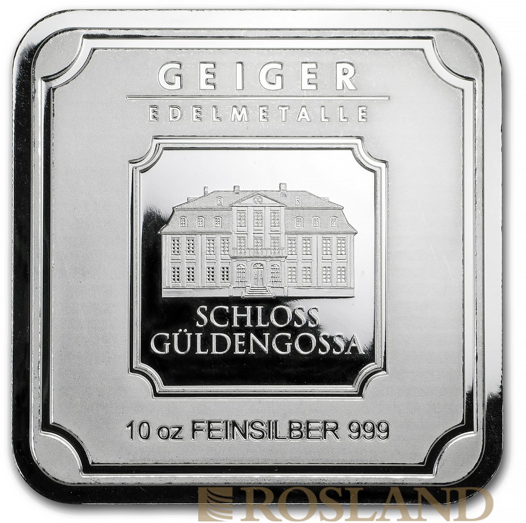10 Unzen Silberbarren Geiger Edelmetalle Square Series