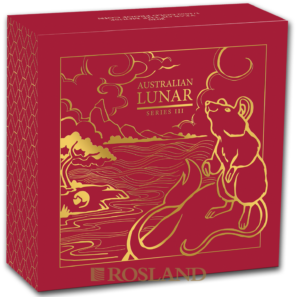 1 Unze Goldmünze Lunar 3 Maus 2020 PP (Box, Zertifikat)