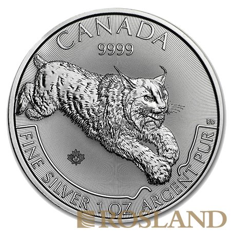 1 Unze Silbermünze Kanada Predator Serie Luchs 2017
