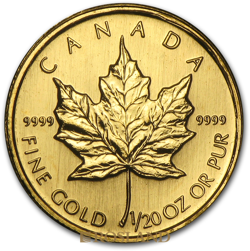 1/20 Unze Goldmünze Kanada Maple Leaf 2002