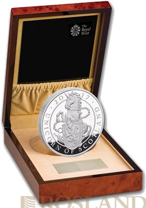1 Kilogramm Silbermünze Queens Beasts Unicorn 2017 PP (Box, Zertifikat)