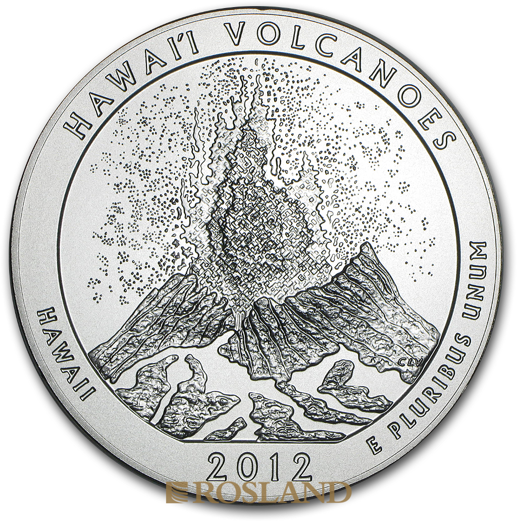 5 Unzen Silbermünze ATB Hawai’i Volcanoes National Park 2012 P (Box, Zertifikat)