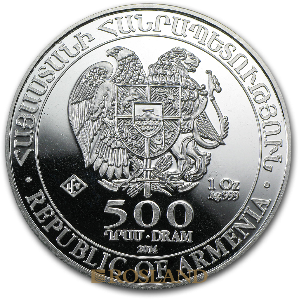 1 Unzen Silbermünze Armenien Arche Noah 2014