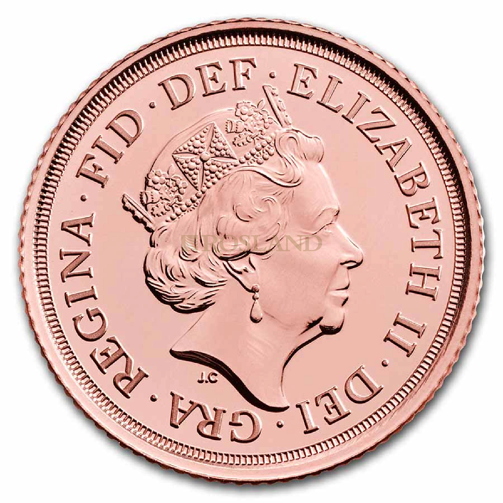 1/2 Sovereign Goldmünze Großbritannien 2022