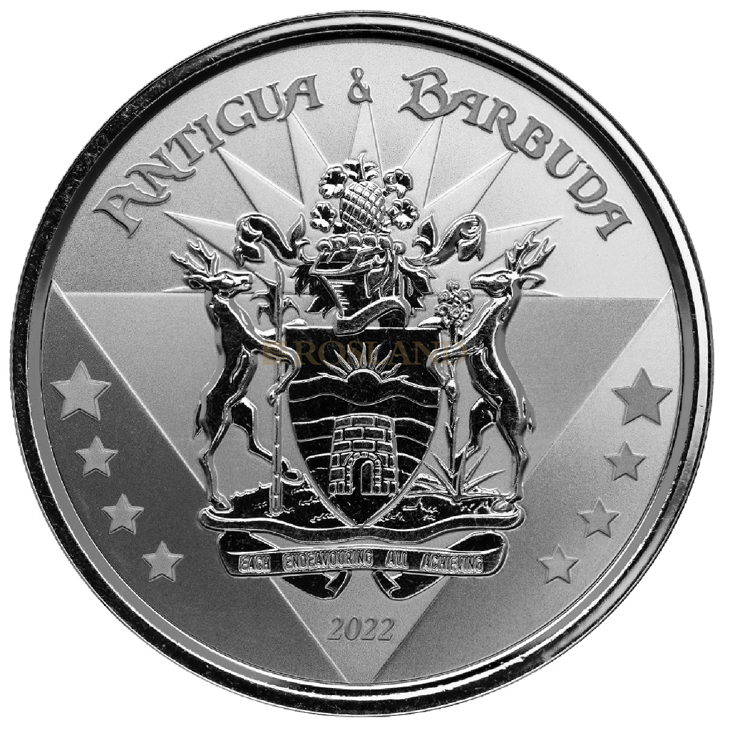1 Unze Silbermünze EC8 Antigua & Barbuda Coat of Arms 2022