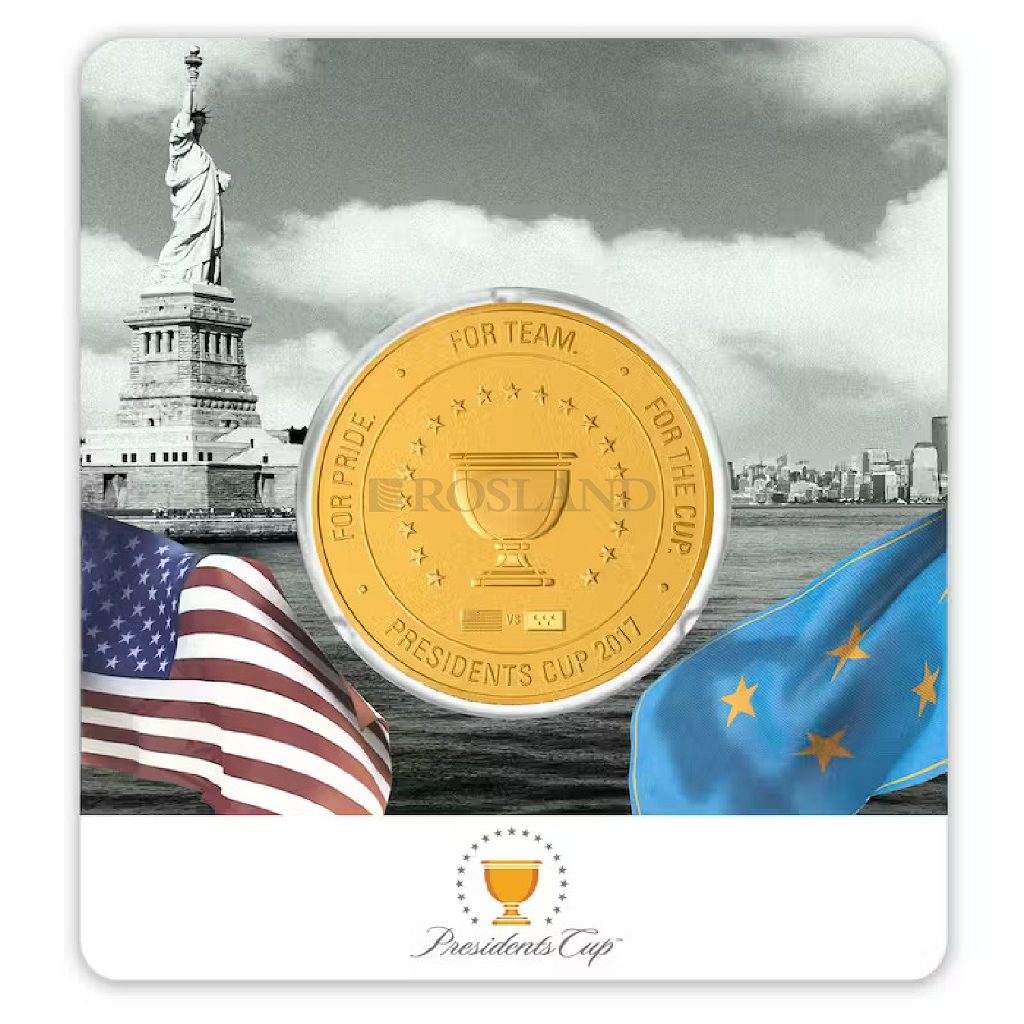 1,5 Unzen Goldmünzen Set Presidents Cup® 2017 PP (Box, Zertifikat)