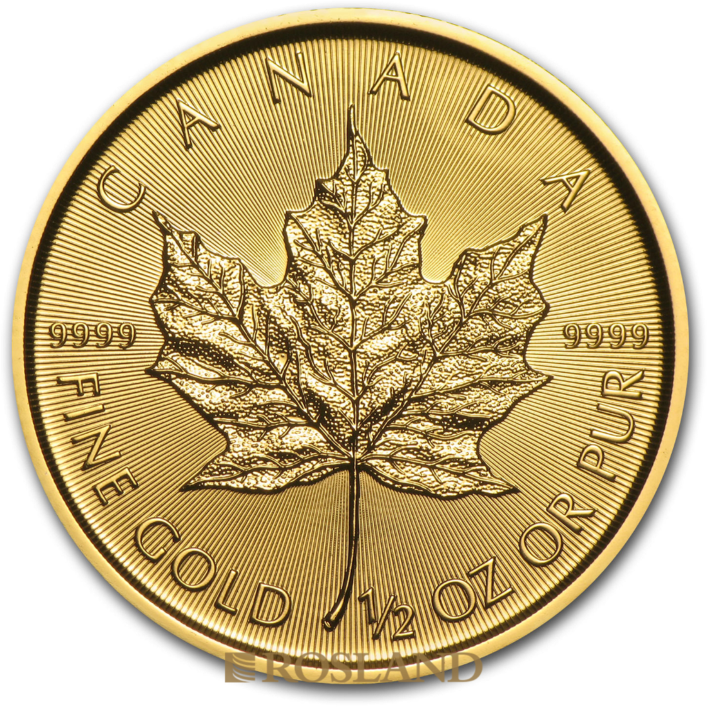 1/2 Unze Goldmünze Kanada Maple Leaf 2015