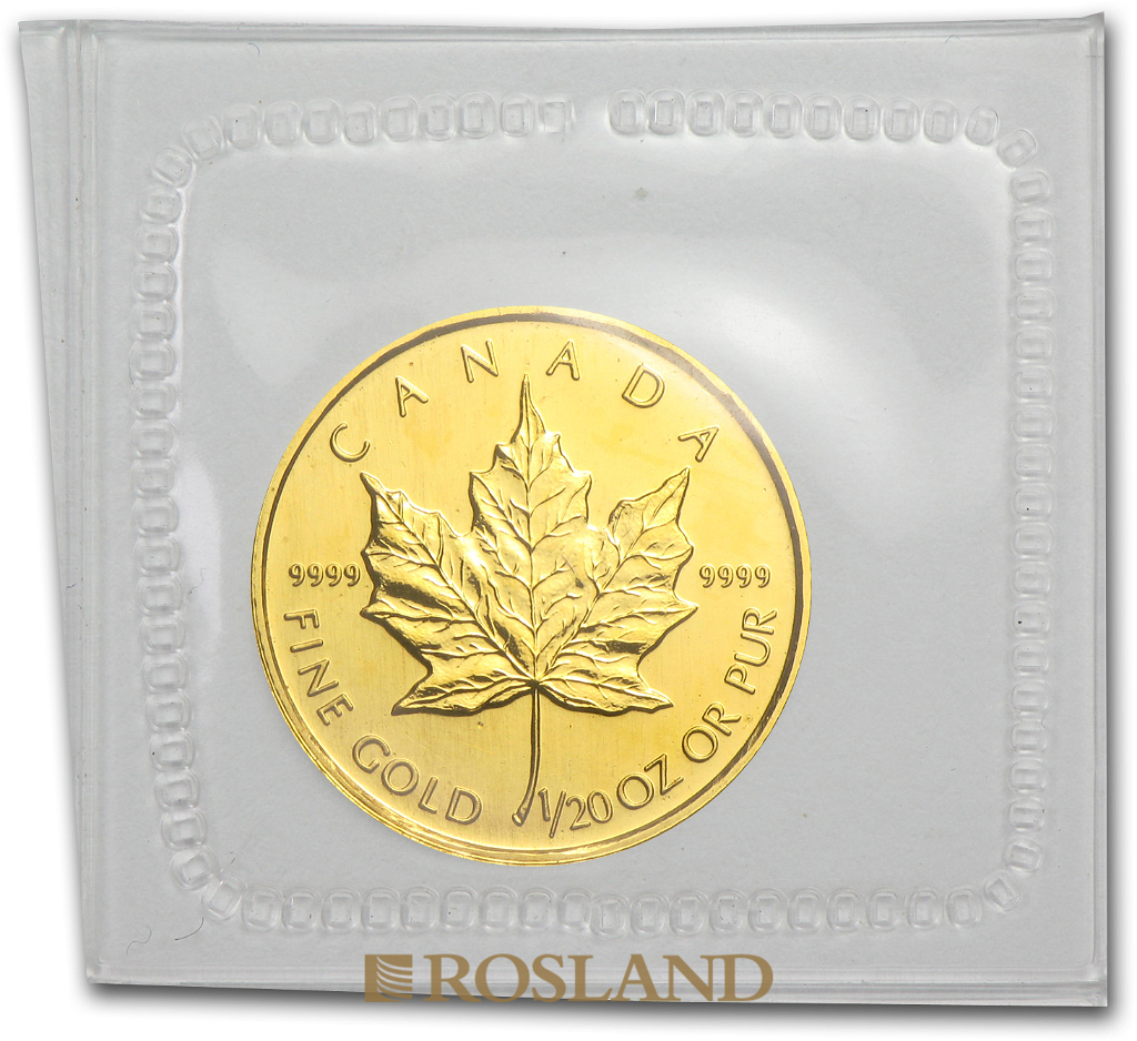 1/20 Unze Goldmünze Kanada Maple Leaf 2001