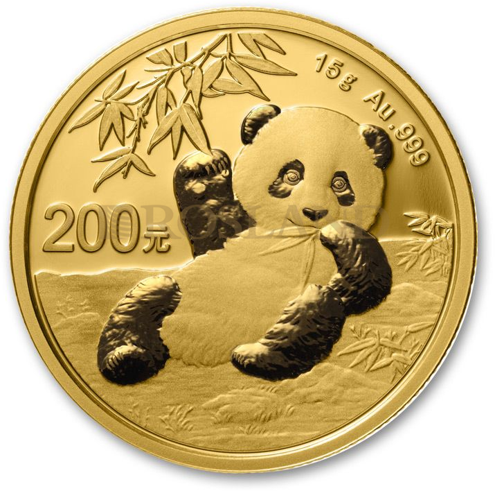 15 Gramm Goldmünze China Panda 2020