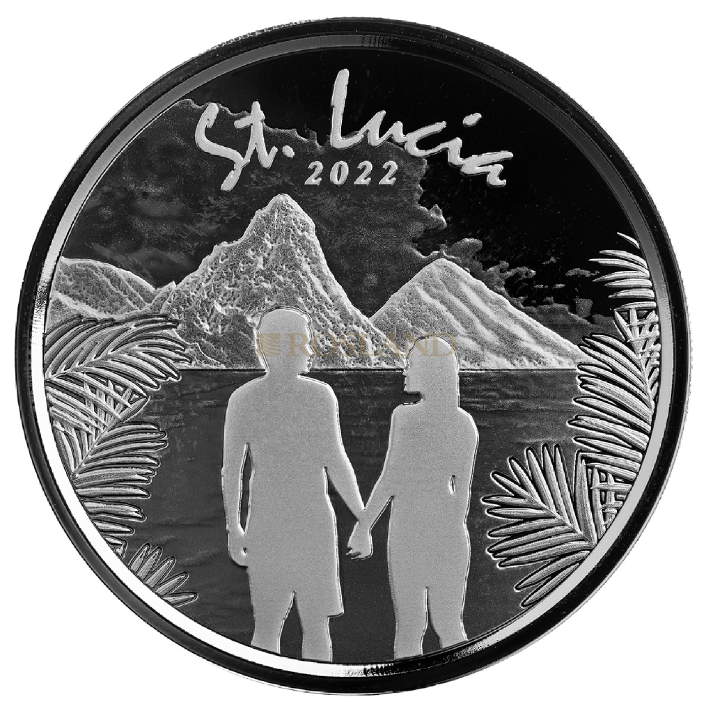 1 Unze Silbermünze EC8 St. Lucia Love Couple 2022