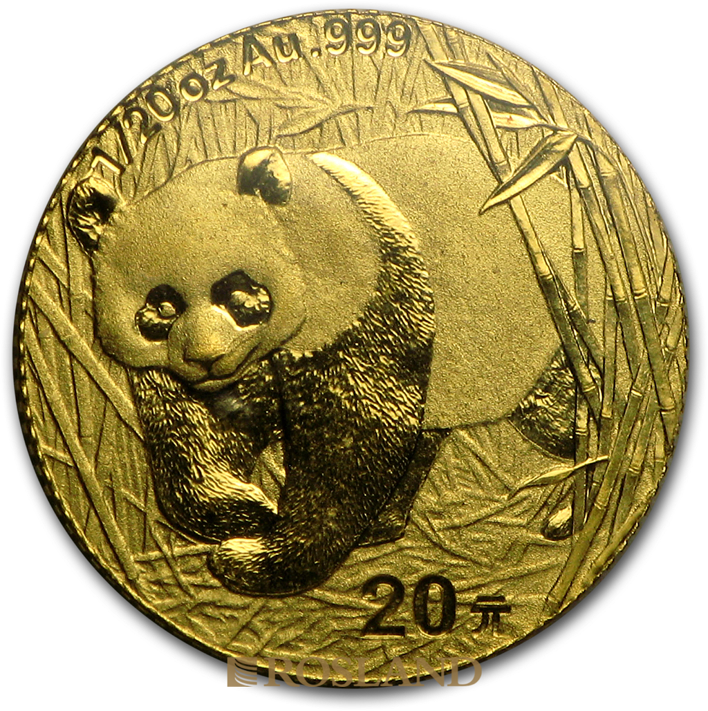 1/20 Unze Goldmünze China Panda 2001