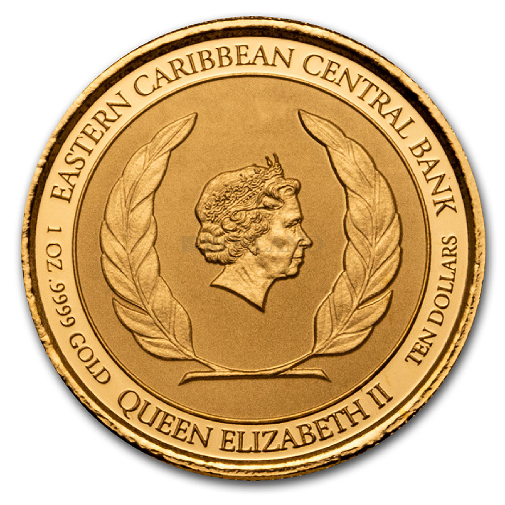 1 Unze Goldmünze EC8 Montserrat Oriole 2020 PP (Koloriert, Box, Zertifikat)