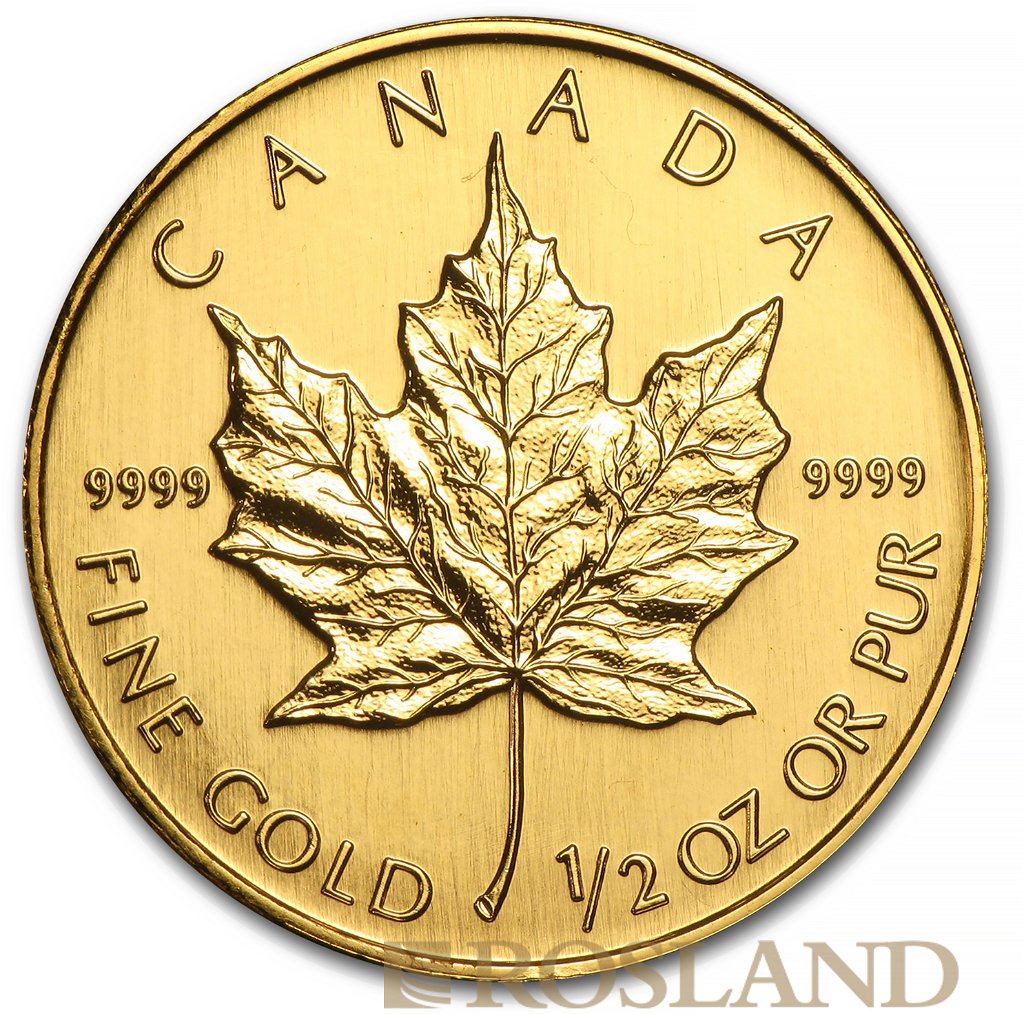 1/2 Unze Goldmünze Kanada Maple Leaf 2001