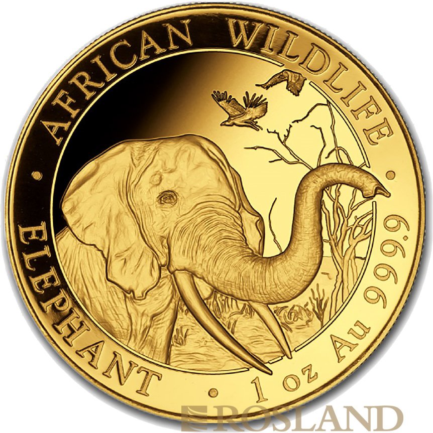 1,91 Unzen 6 Goldmünzen Somalia Elefant 2018 First Struck Set (Box, Zertifikat)
