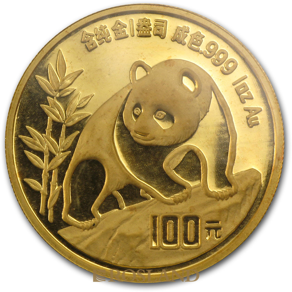 1 Unze Goldmünze China Panda 1990 (Großer Jahrgang)