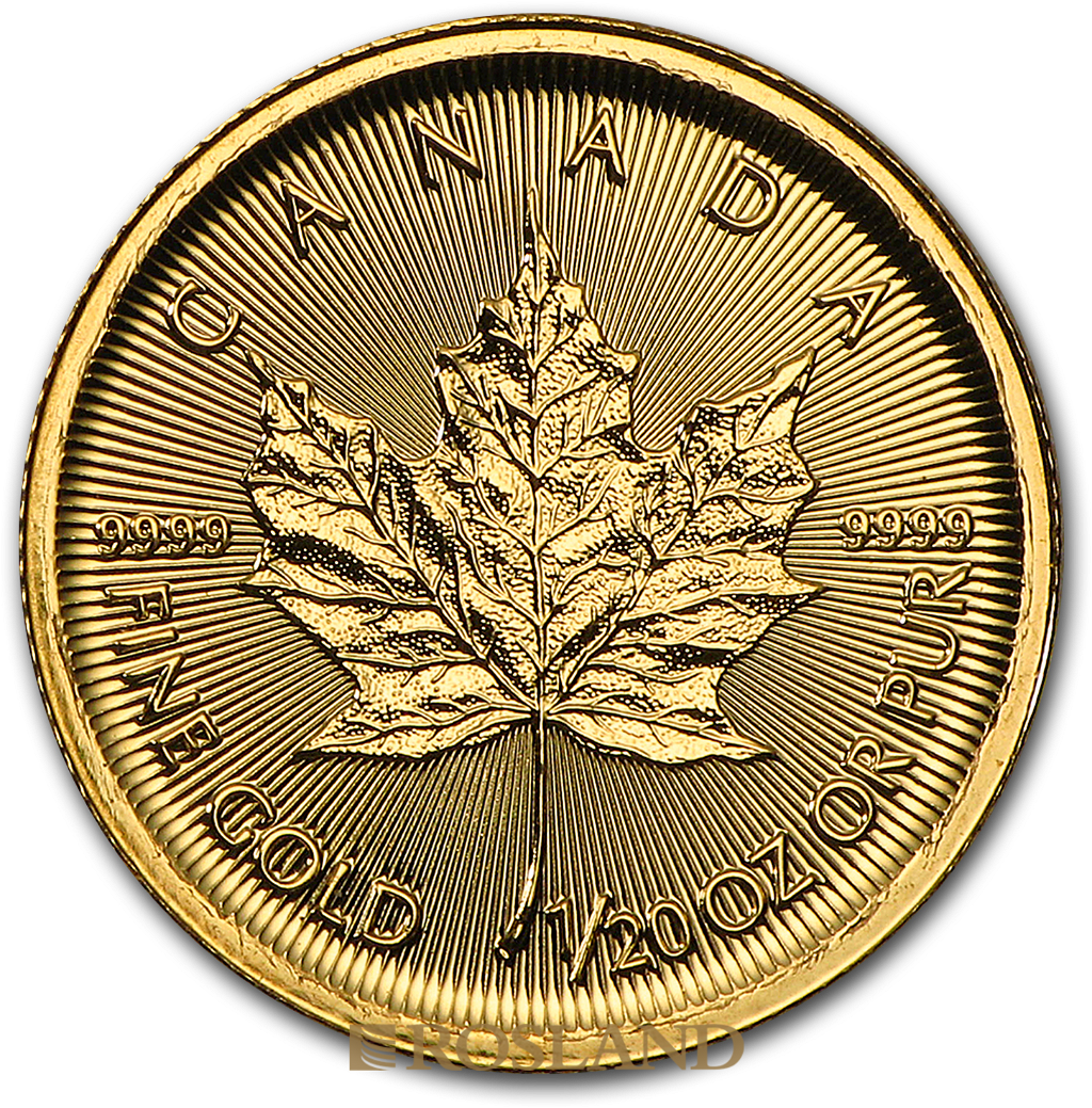 1/20 Unze Goldmünze Kanada Maple Leaf 2017