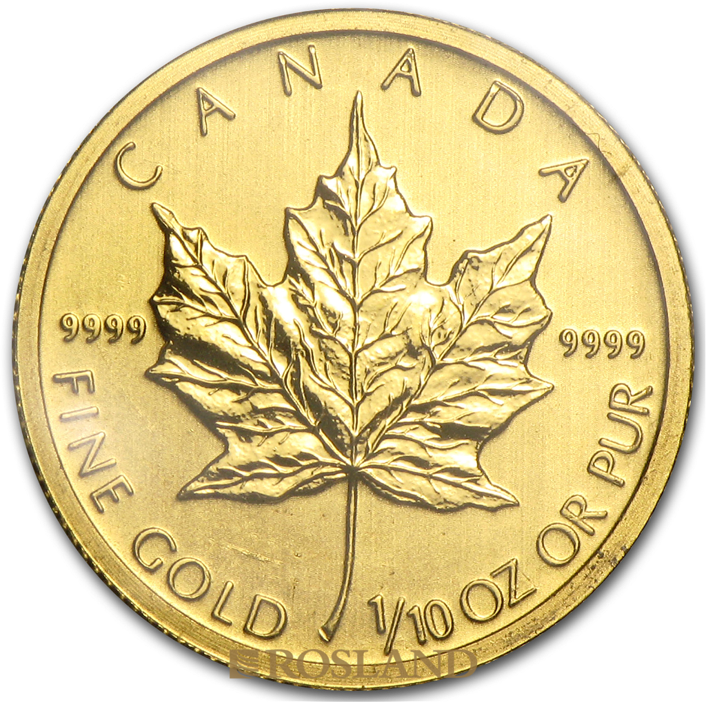 1/10 Unze Goldmünze Kanada Maple Leaf 2011