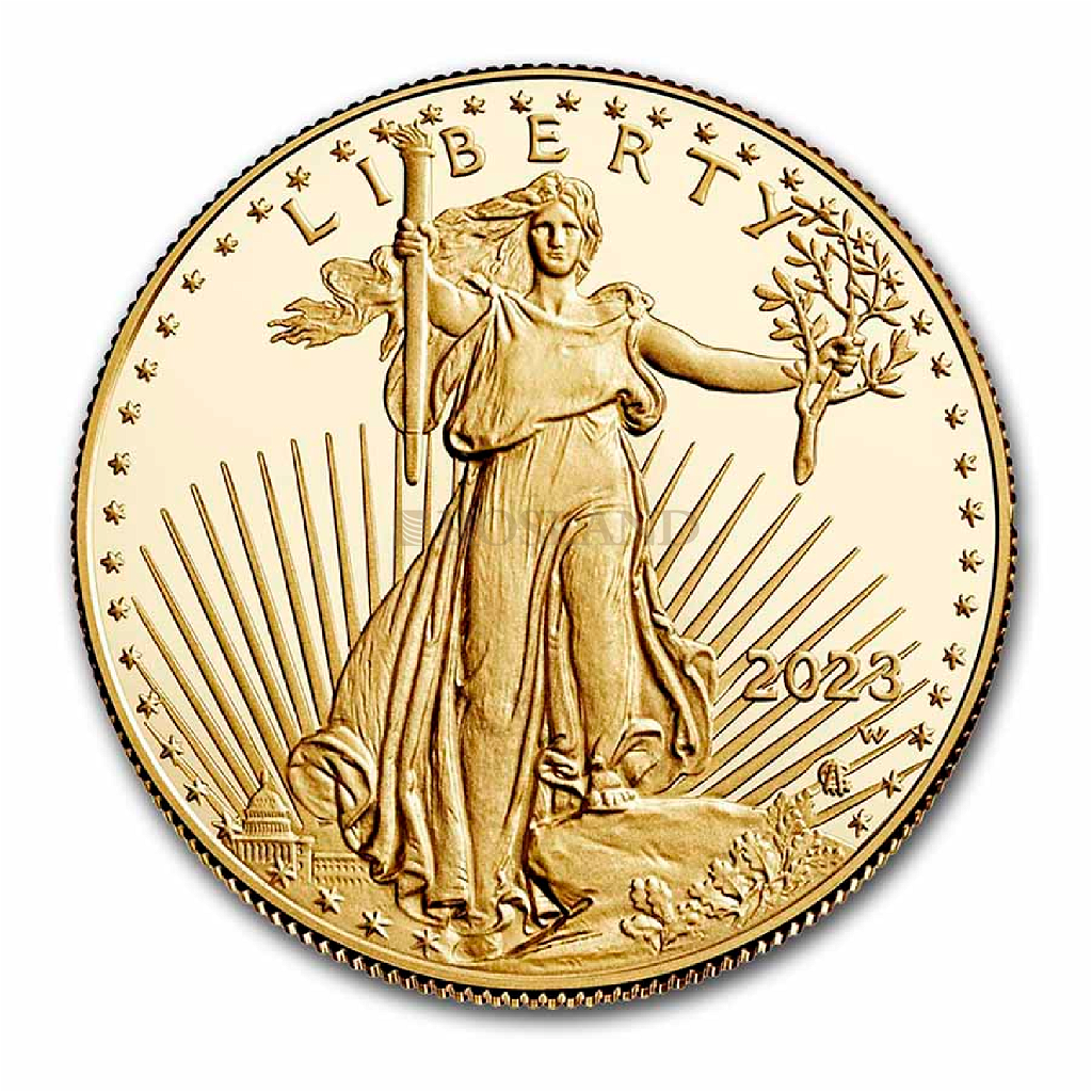 1 Unze Goldmünze American Eagle 2023 PP (W, Box, Zertifikat)