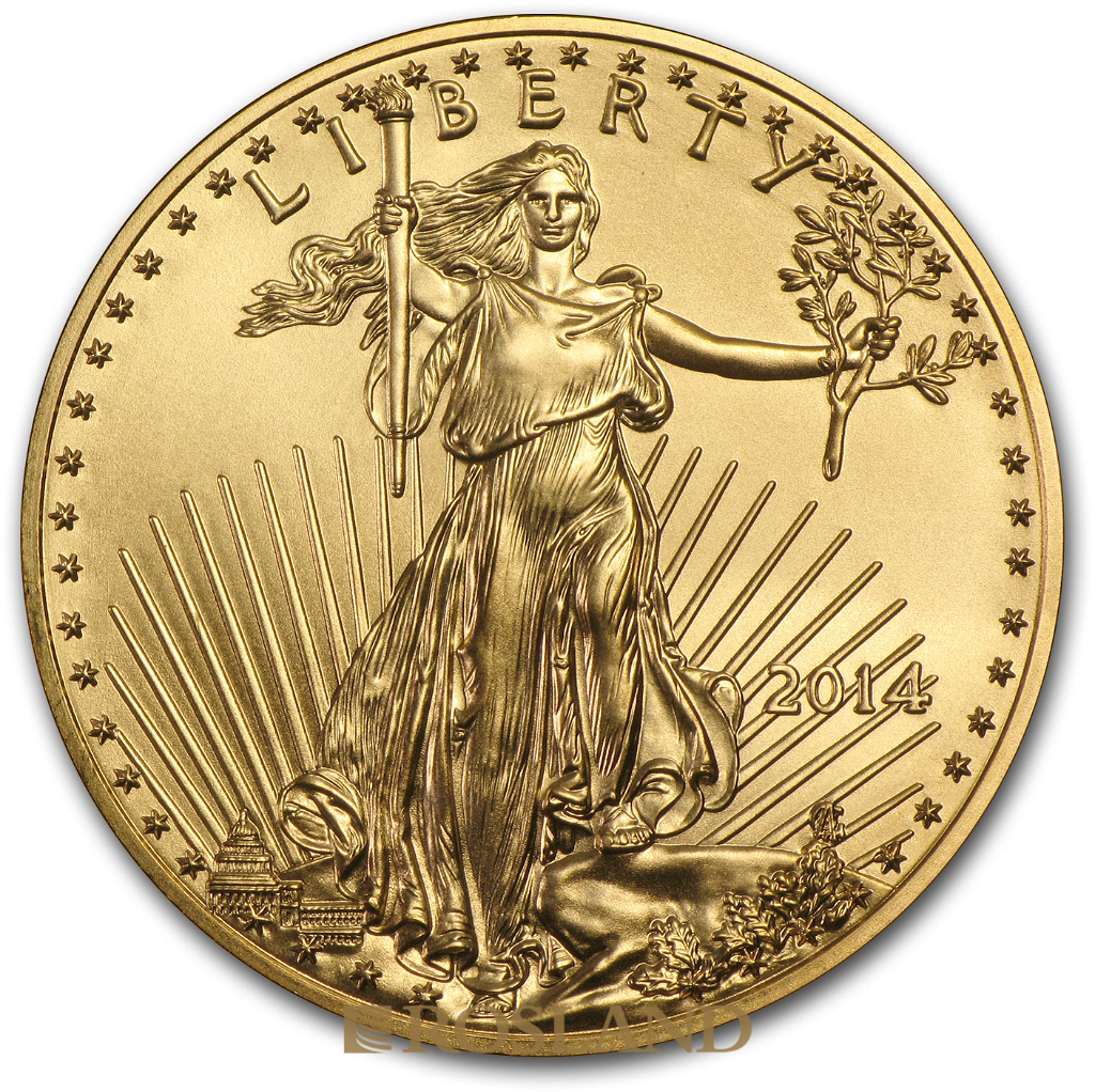 1/2 Unze Goldmünze American Eagle 2014