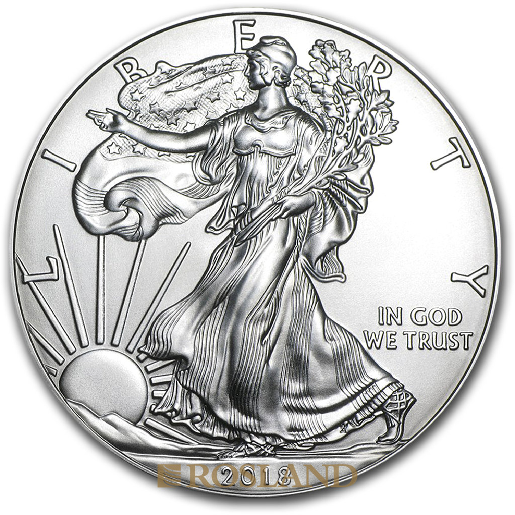 1 Unze Silbermünze American Eagle 2018