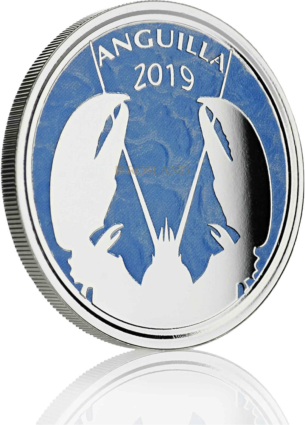 1 Unze Silbermünze EC8 Angullia Lobster 2019 PP (Koloriert, Box)