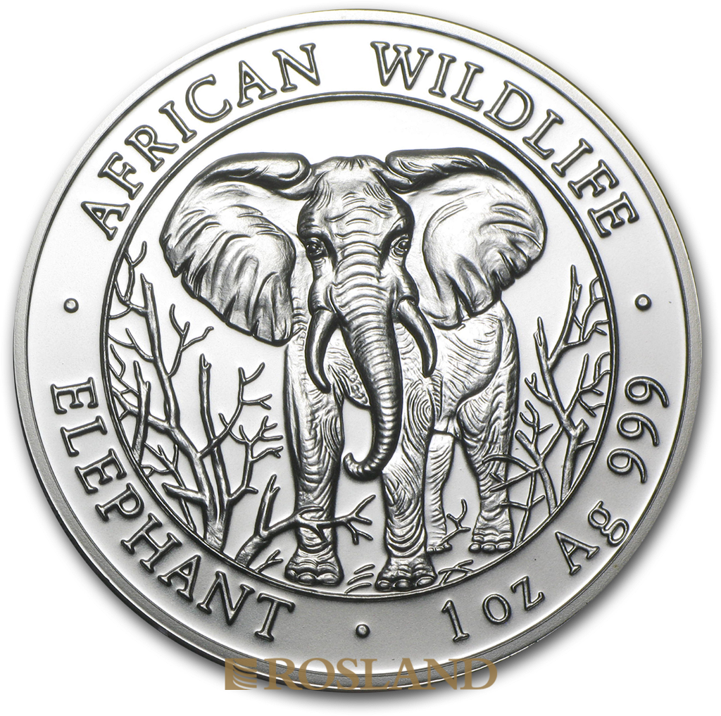 1 Unze Silbermünze Somalia Elefant 2004