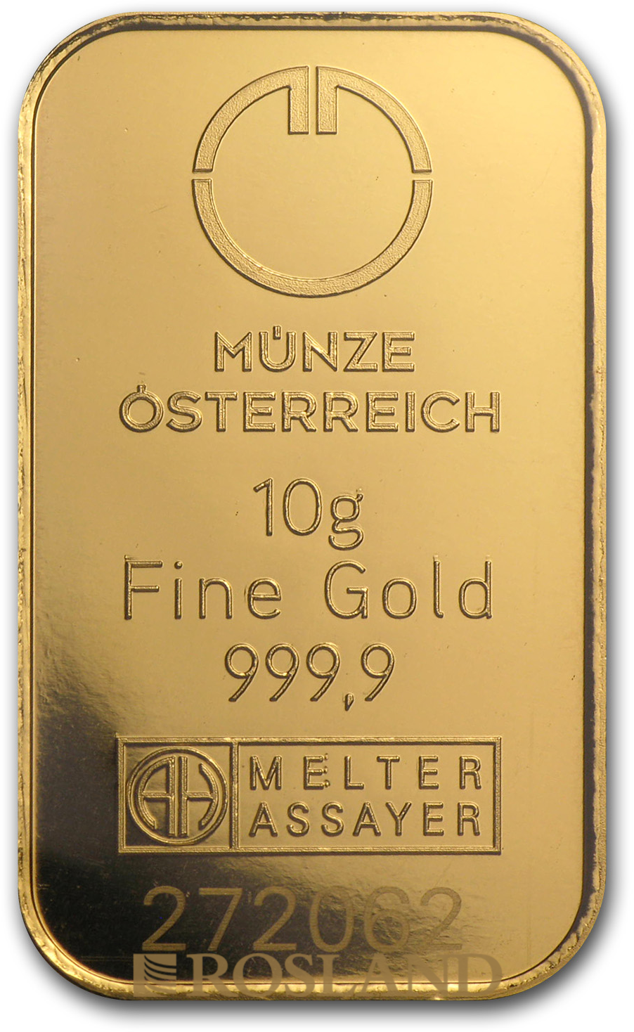 10 Gramm Goldbarren Münze Österreich Kinebar®