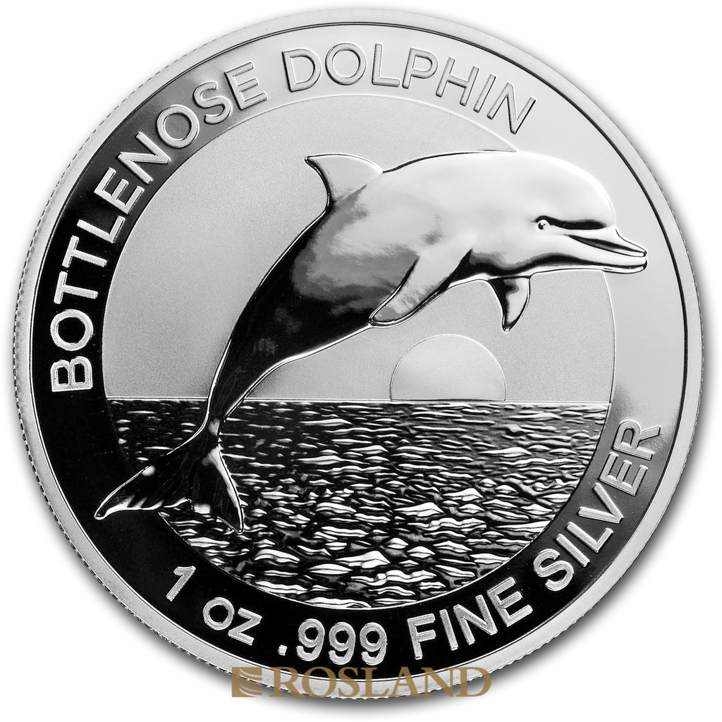 1 Unze Silbermünze Bottlenose Dolphin 2019 PCGS MS-70 First Day