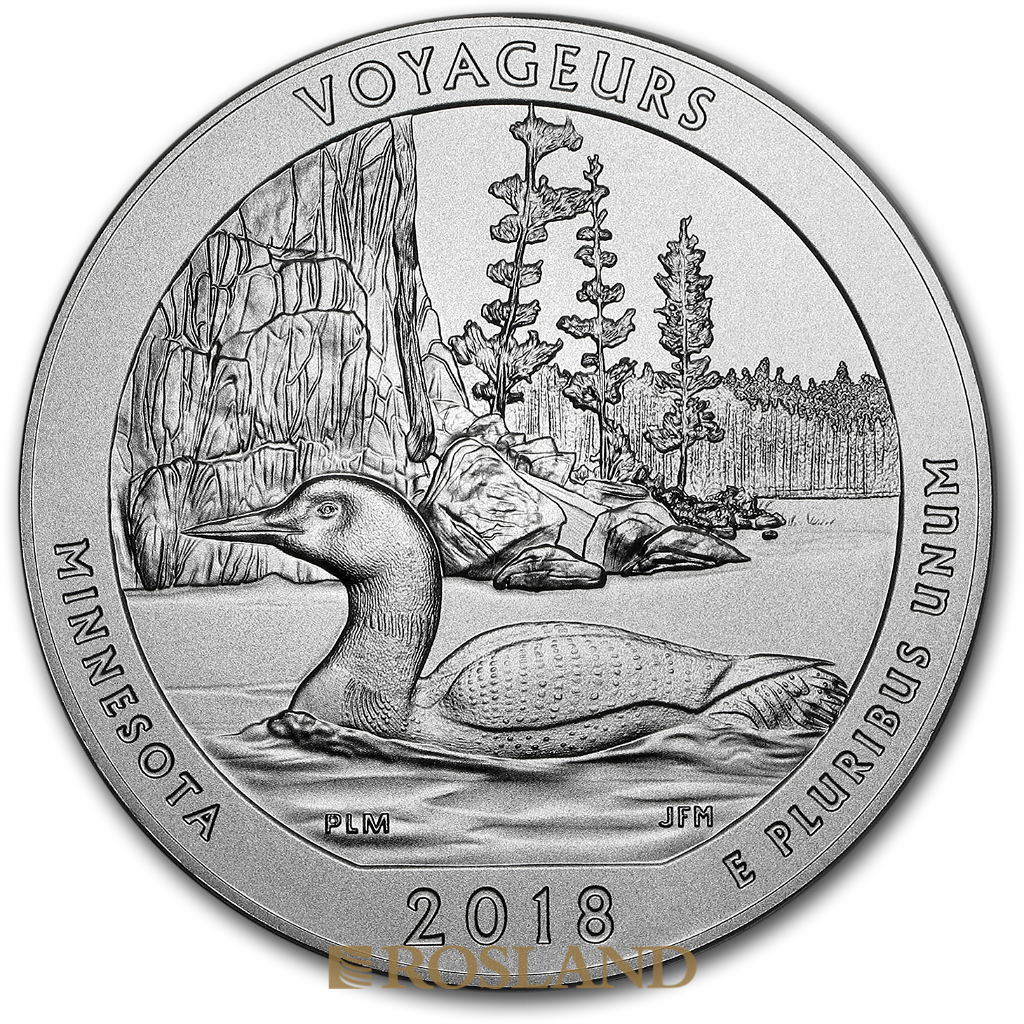5 Unzen Silbermünze ATB Voyageurs National Park 2018 P (Box, Zertifikat)
