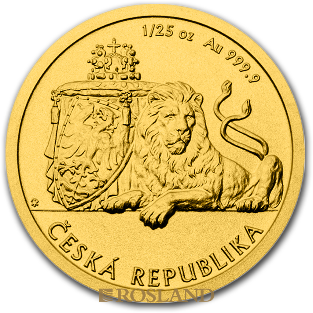1/25 Unzen Goldmünze Tschechischer Löwe 2017