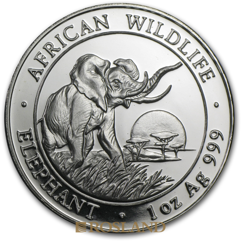 1 Unze Silbermünze Somalia Elefant 2009