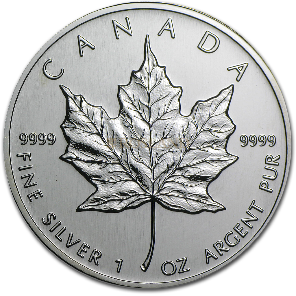 1 Unze Silbermünze Kanada Maple Leaf 2002