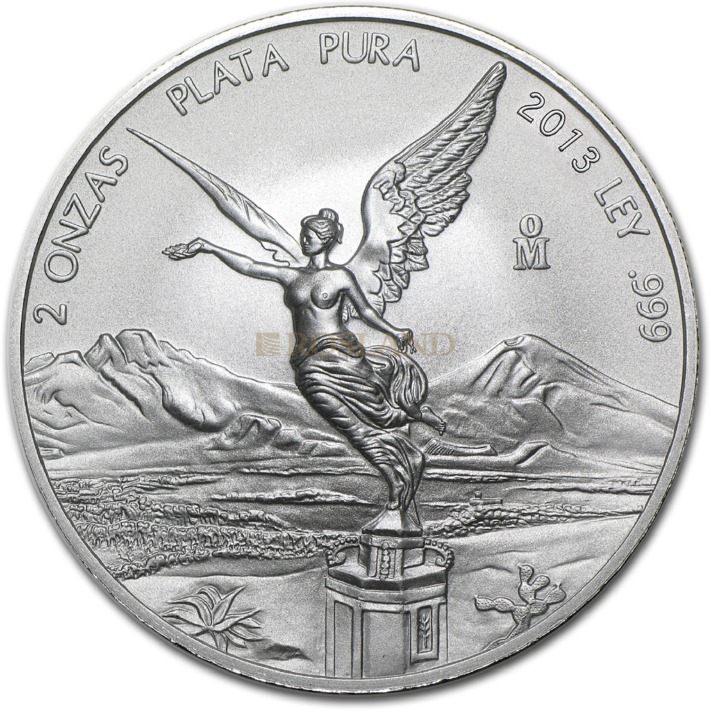 2 Unzen Silbermünze Mexican Libertad 2013