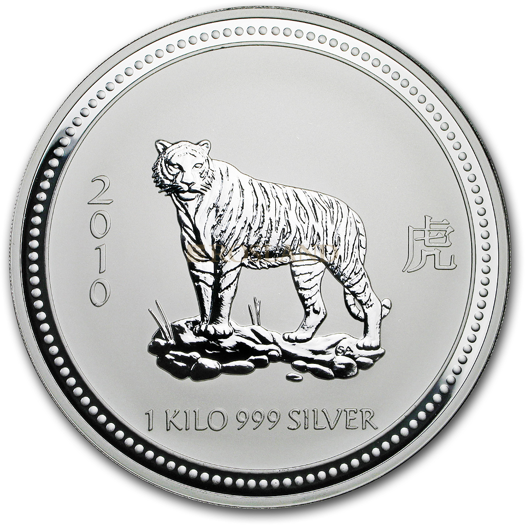 1 Kilogramm Silbermünze Lunar 1 Tiger 2007 (2010)