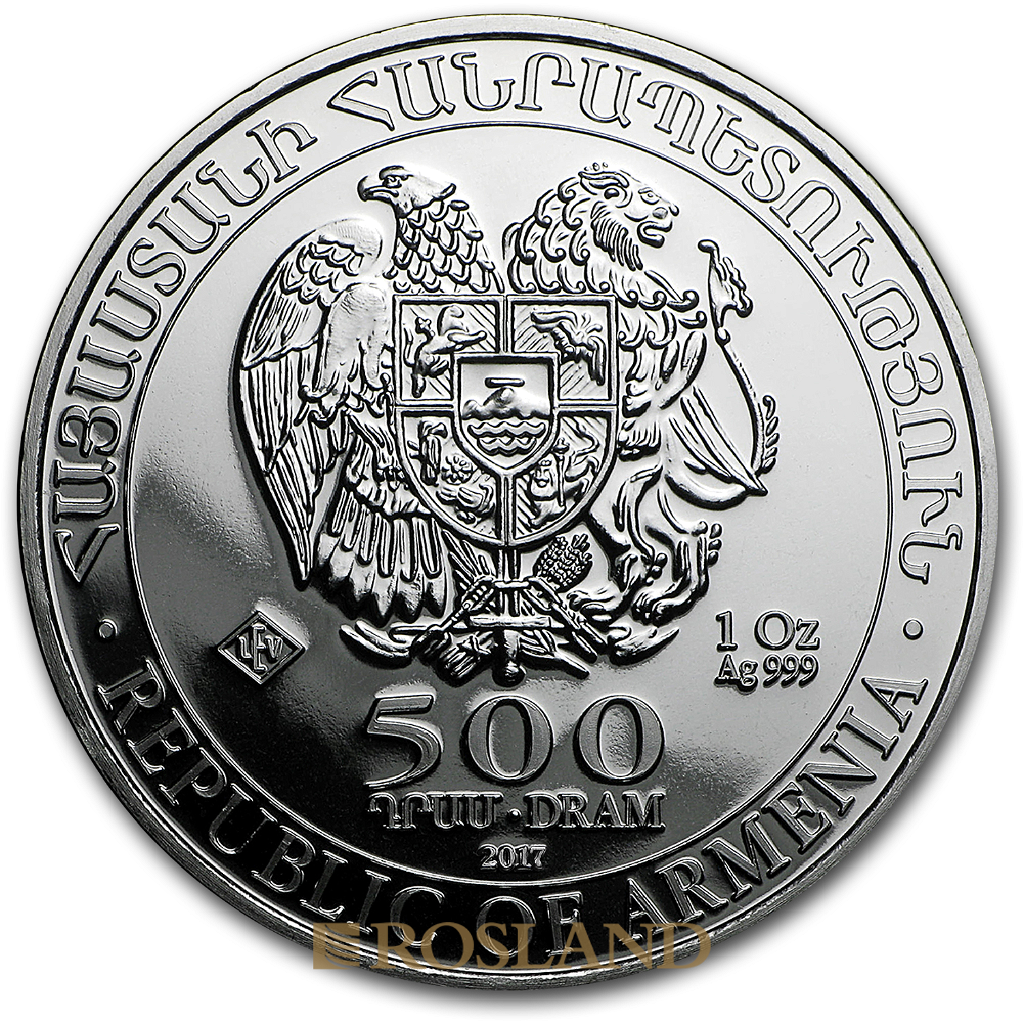 1 Unzen Silbermünze Armenien Arche Noah 2017