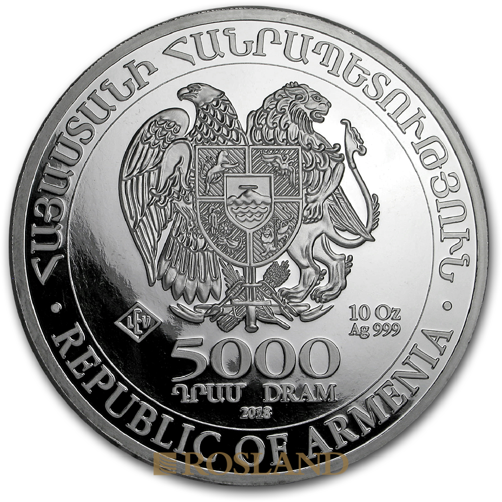 10 Unzen Silbermünze Armenien Arche Noah 2018