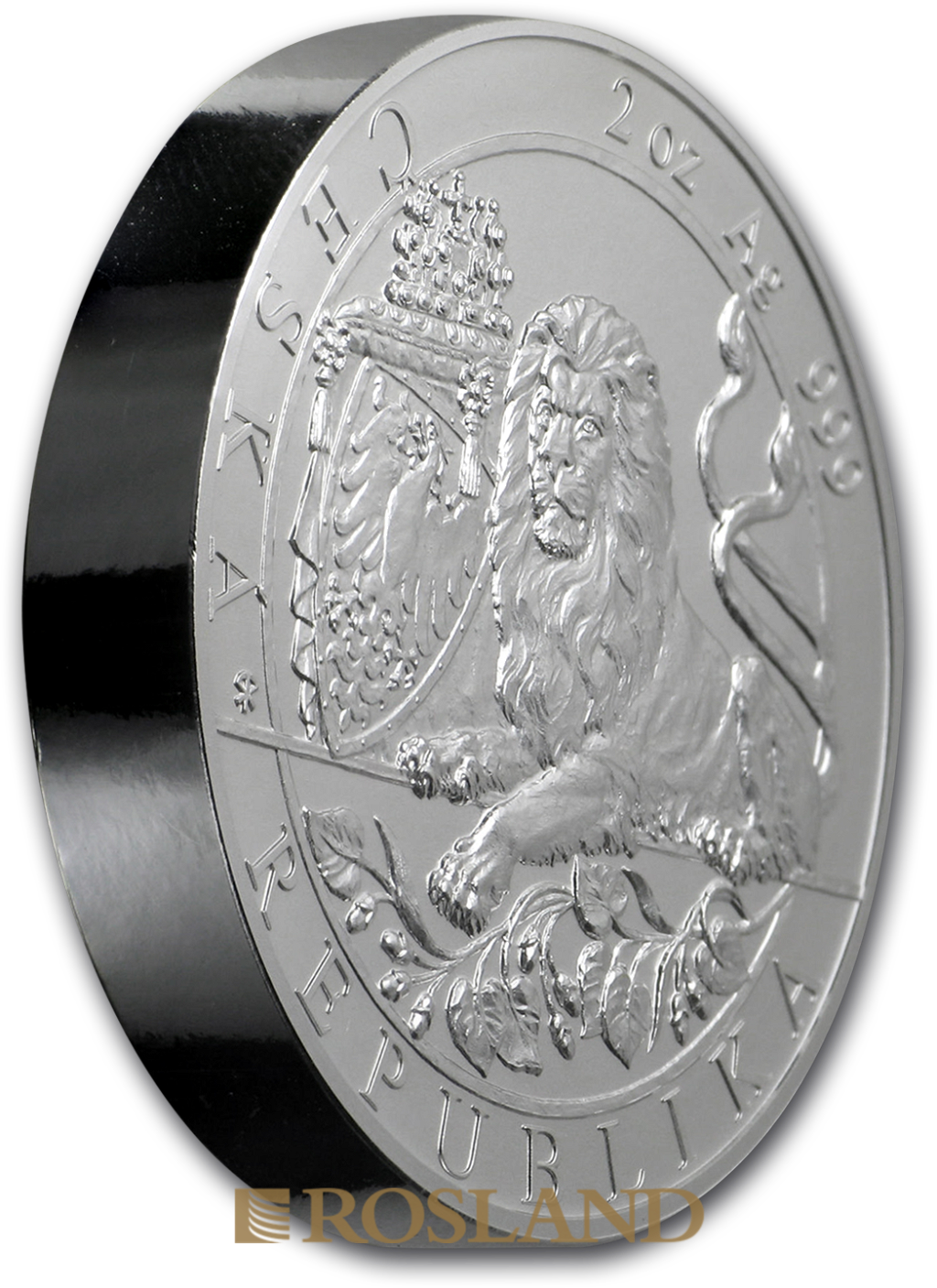 2 Unzen Silbermünze Tschechischer Löwe 2019