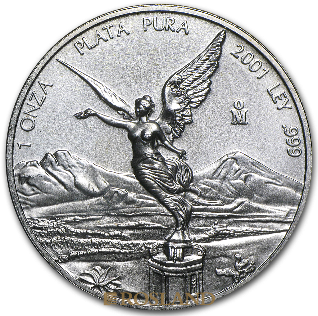 1 Unze Silbermünze Mexican Libertad 2001