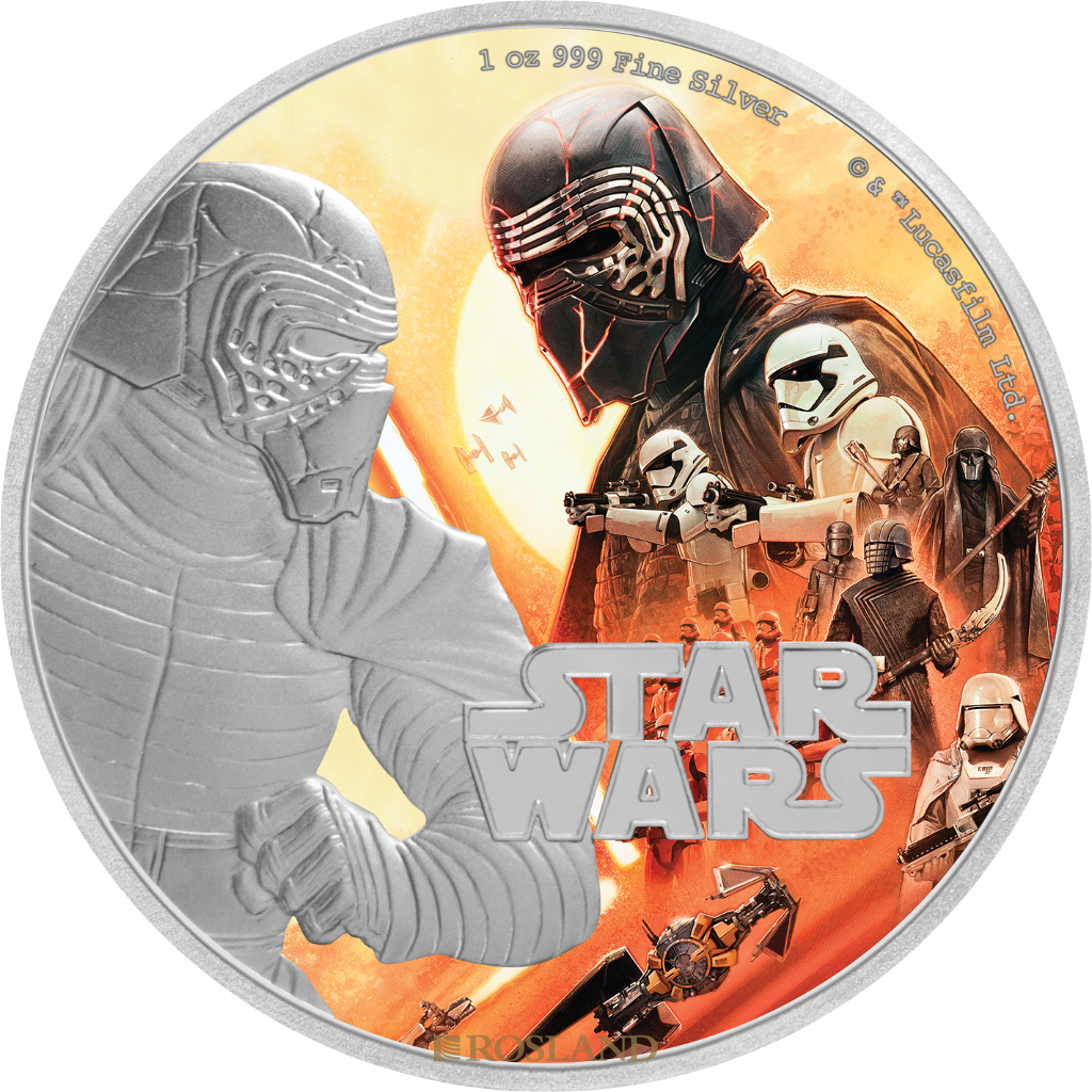1 Unze Silbermünze Star Wars™ Kylo Ren 2019 PP (Koloriert, Box, Zertifikat)