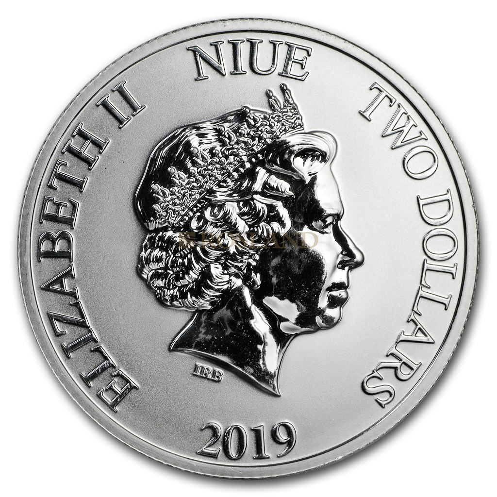 1 Unze Silbermünze Niue Lunar Jahr des Schweines 2019