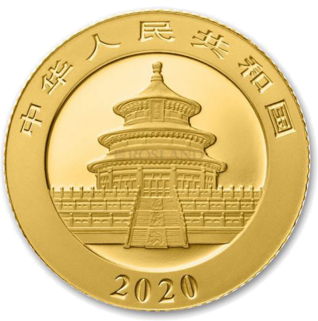 3 Gramm Goldmünze China Panda 2020